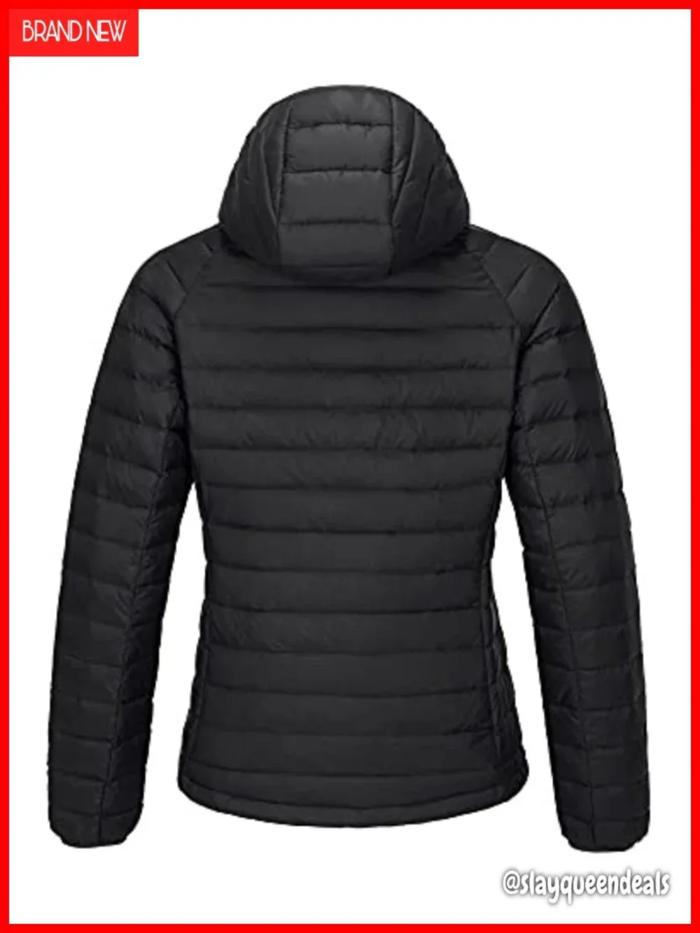Women's Lightweight Packable Down Puffer Coat with Hood, Windproof, Water